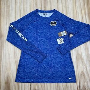 Field & Stream NEW Women's M Blue Floral Surf UPF 30 Smartwick Long Sleeve Tech